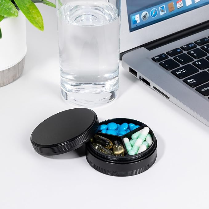 Metal Pill Case 3 Compartment - Image 7