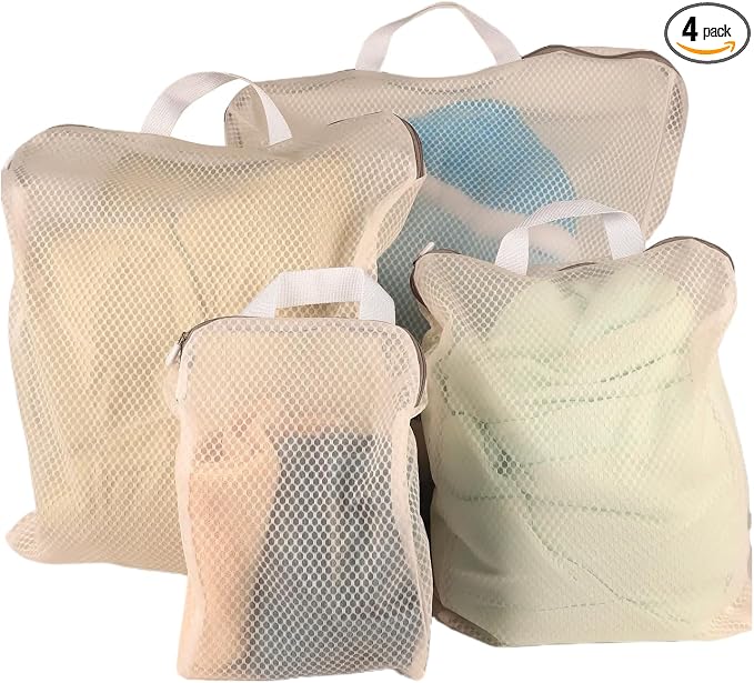 4 Pack Mesh Laundry Bag Mesh Laundry Bags Laundry by LATERONON