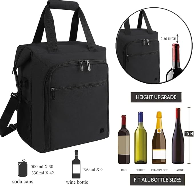 ALLCAMP 6 Bottle Wine Gift Bag - Image 3