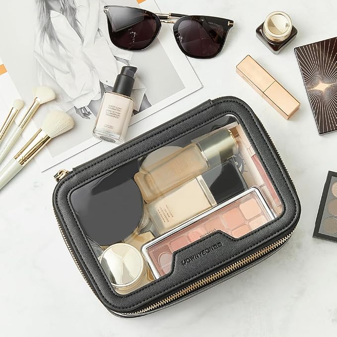 ROWNYEON Clear Makeup Case Toiletry Bag Multipurpose Travel Makeup Train Case - Image 7