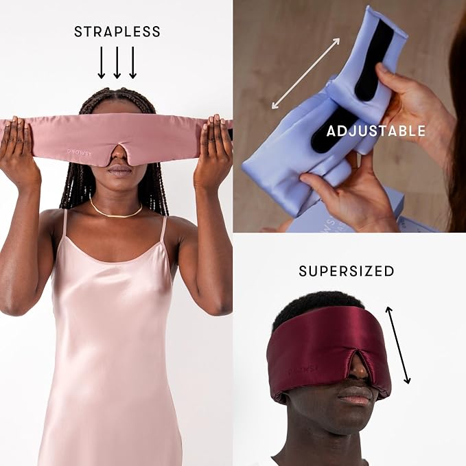DROWSY Silk Sleep Mask. Face-Hugging, Padded Silk Cocoon - Image 7