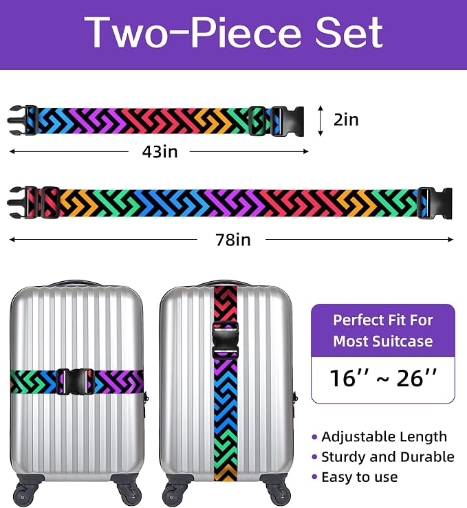 Luggage Straps for Suitcases Travel Belt Luggage Band Heavy Duty Traveling - Image 2