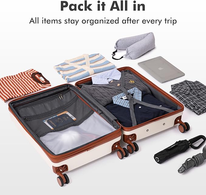 luggage sets 3 Piece with Spinner Wheel, 100% PC Material Lightweight Durable - Image 8