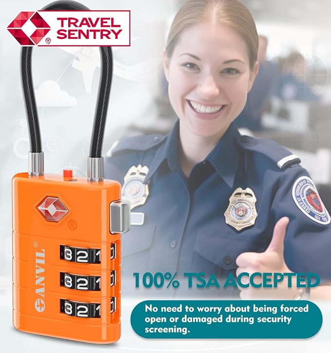ANVIL TSA Approved Luggage Locks – High Security TSA008 Combination Travel Locks - Image 8