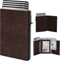 typecase Mens Wallet Card Holder: Pop Up Aluminum Case, Genuine Leather by typecase