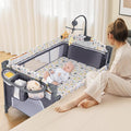 INFANS Pack and Play, 5 in 1 Baby Bedside Sleeper by INFANS