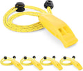 4 Pack Emergency Whistles with Adjustable Reflective Lanyard, Shrill Loud by CooBigo