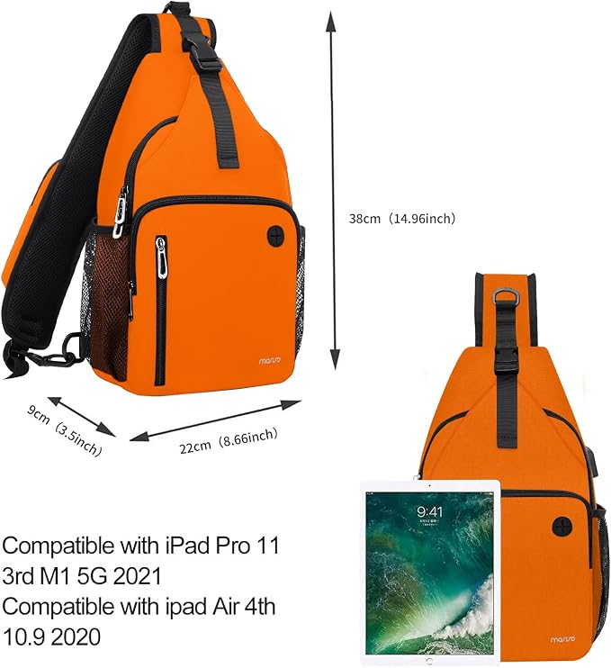 MOSISO Sling Backpack Bag, Crossbody Shoulder Bag Travel Hiking Daypack Chest - Image 5