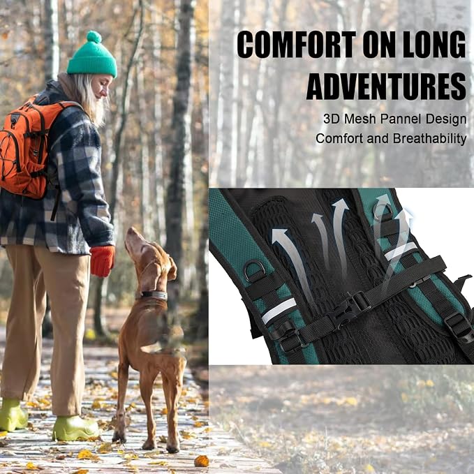Hydration Backpack Pack with 2L Water Bladder 18L Hiking Backpack Women Men - Image 5
