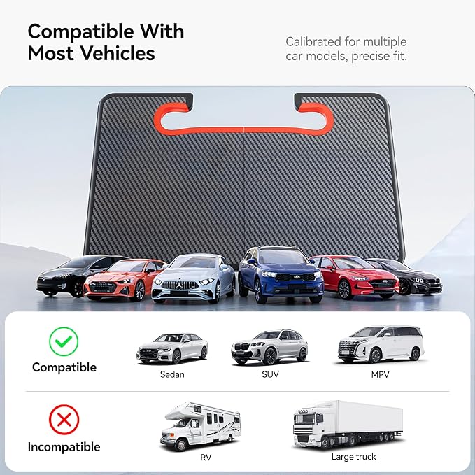 YONZEE 2-in-1 Car Steering Wheel Desk Tray & Car Seat Gap Filler Organizer – - Image 9