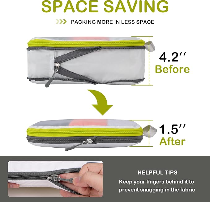 Cipway Compression Packing Cubes, See Through Mesh Luggage Organizer Bags - Image 3
