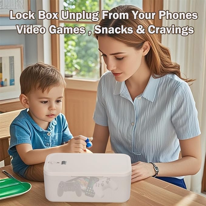 SANIDIKA Lockable Storage Box, Locking Medicine Box, Cell Phone Locked Jail - Image 4