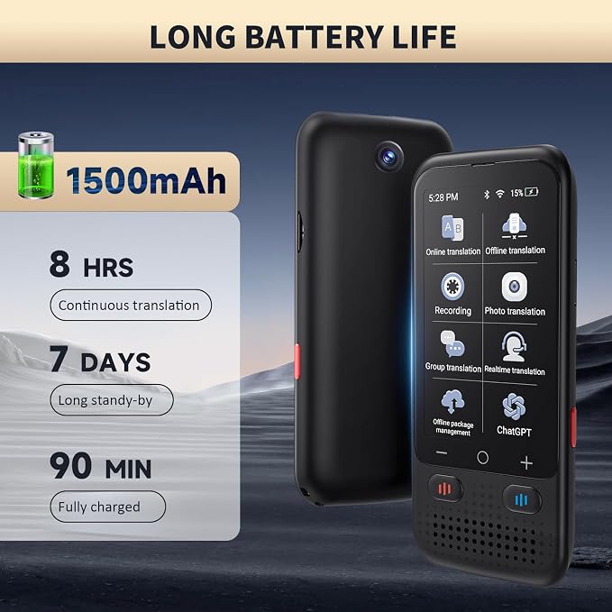 Language Translator Device No WiFi Needed, Upgraded Ai ChatGpt Translator - Image 7
