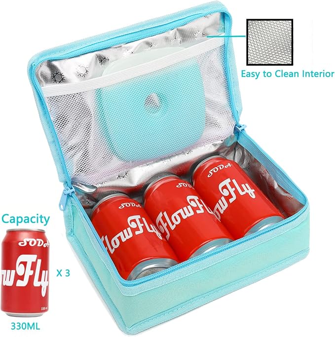 FlowFly Small Insulated Lunch box Portable Soft Bag Mini Cooler Thermal Meal - Image 5