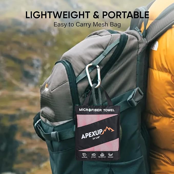 APEXUP Microfiber Travel Towel, Ultra Absorbent Quick Dry Towels, Lightweight - Image 7