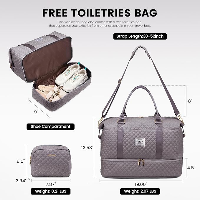 LOVEVOOK Travel Duffle Bag, Weekender Bags - Image 3