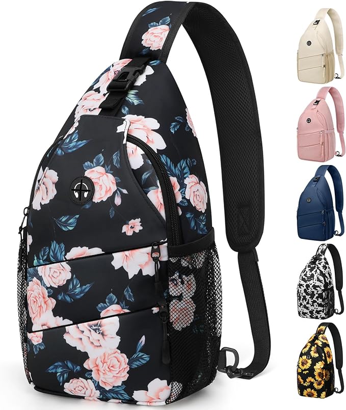 Crossbody Bags for Women Men Trendy Sling Bag Bakpack Casual Chest Bag by Pritent
