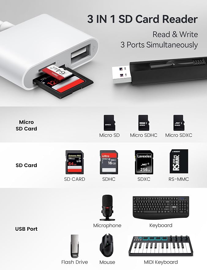 USB C to SD Card Reader, BnmxTek SD Card Adapter - Image 2