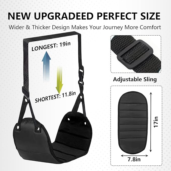 2-Piece Upgraded Aircraft Foot Hammock - Image 2