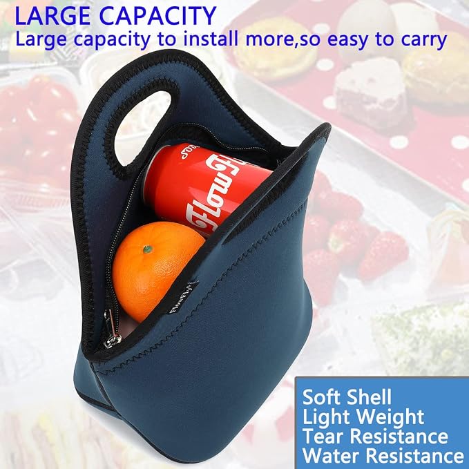 FlowFly Neoprene Kids Lunch box Insulated Soft Bag Mini Cooler Thermal Meal - Image 2