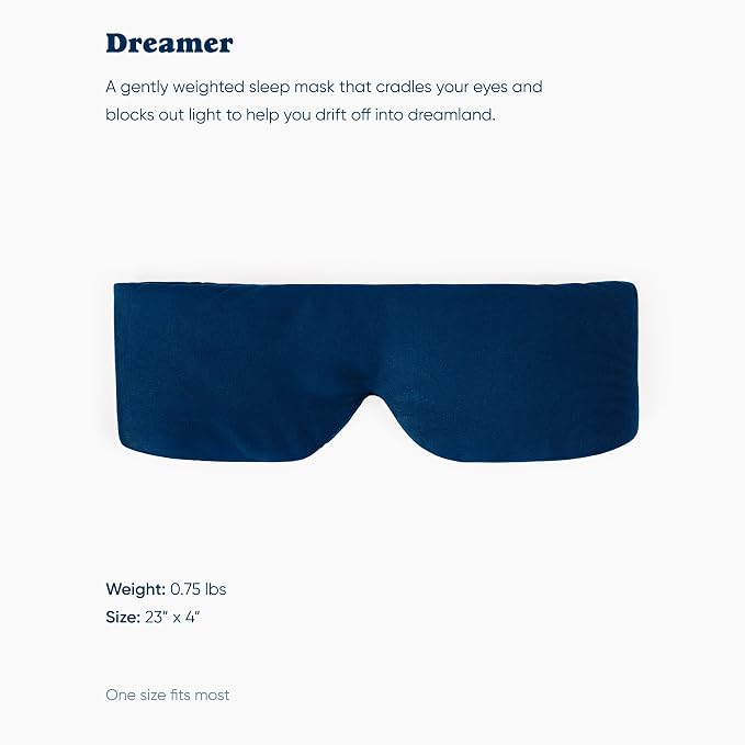 Bearaby Midnight Blue Sleep Mask 23” x 4” Weighted Eye Mask - Image 2