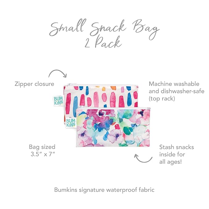 Bumkins Reusable Snack Bags, for Kids School Lunch and for Adults Portion - Image 5