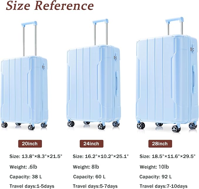 Merax 28 Inch Checked Luggage, Lightweight & Expandable Hardshell ABS Suitcase - Image 8