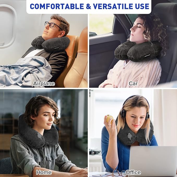 Rewondah Inflatable Travel Pillow, Inflatable Neck Pillow - Image 3