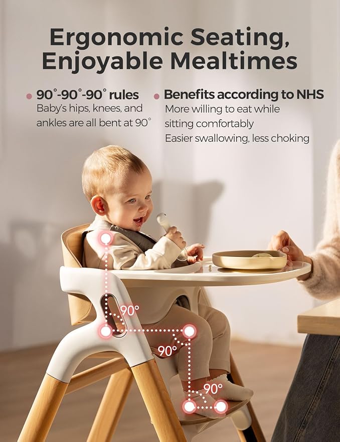 Momcozy DinerPal Wooden High Chair - Image 8