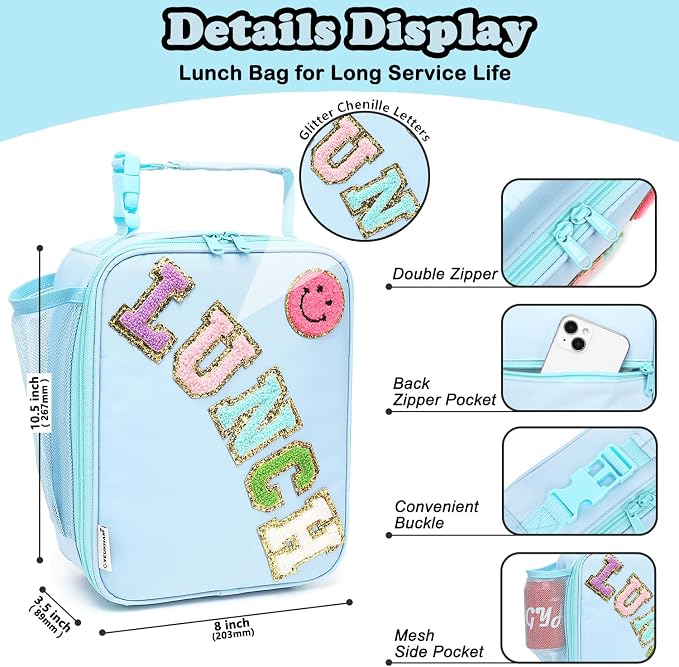 FlowFly Lunch box Insulated Soft Bag Mini Cooler Back to School Thermal Meal - Image 4