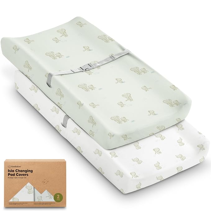 2-Pack Baby Changing Pad Covers by KeaBabies