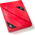 GUARD SHIELD Red Tarp 12x16 Feet Tarps High Visibility Outdoor Poly Cover by GUARDSHIELD