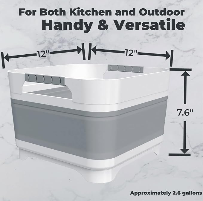 Wash Basin for Baby Bottles, Versatile Wash Tub for Kitchen, Outdoor Camping - Image 2