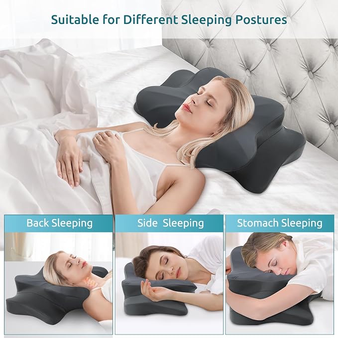 DONAMA Cervical Pillow for Neck and Shoulder, Contour Memory Foam Pillow - Image 3