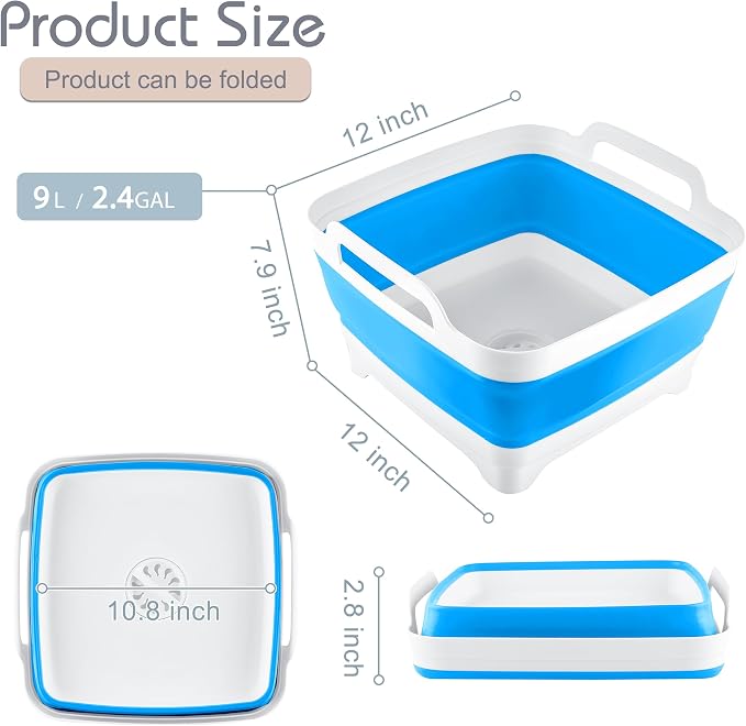 2.4 Gal Collapsible Dish Basin - Image 2