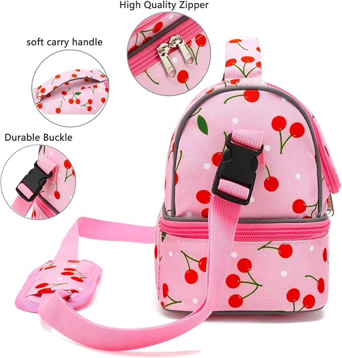 FlowFly Kids Double Decker Cooler Insulated Lunch Bag Large Tote - Image 5