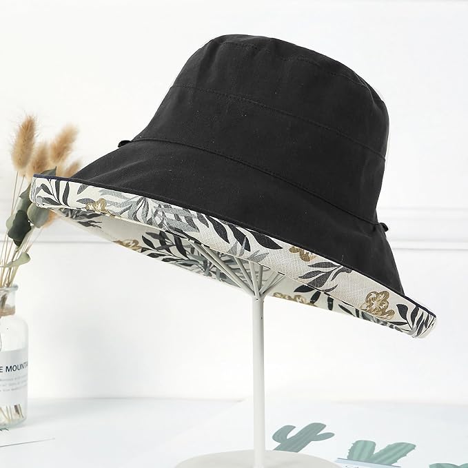 Women Wide Brim Sun Hats Metal Wired Edge Summer UV Protection Beach Fishing Hat - Image 9