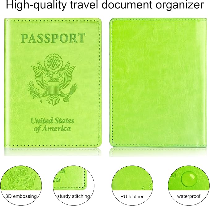Herain Green & Orange Passport Holder - Image 4