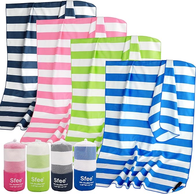 Sfee 2 in 1 Microfiber Beach Towel, Quick Dry Towel Travel Camping Towel Super by Sfee