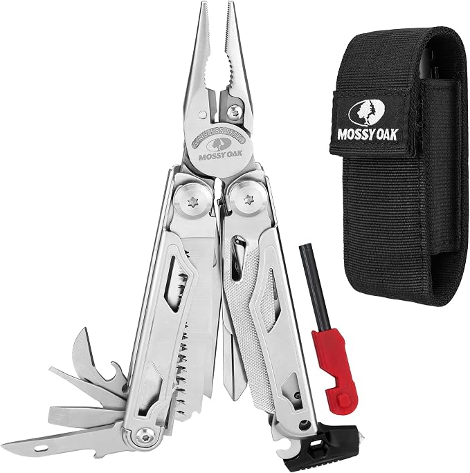 MOSSY OAK Multitool, 19-in-1 Stainless Steel Multi Tool Pliers, Self-locking by MossyOak