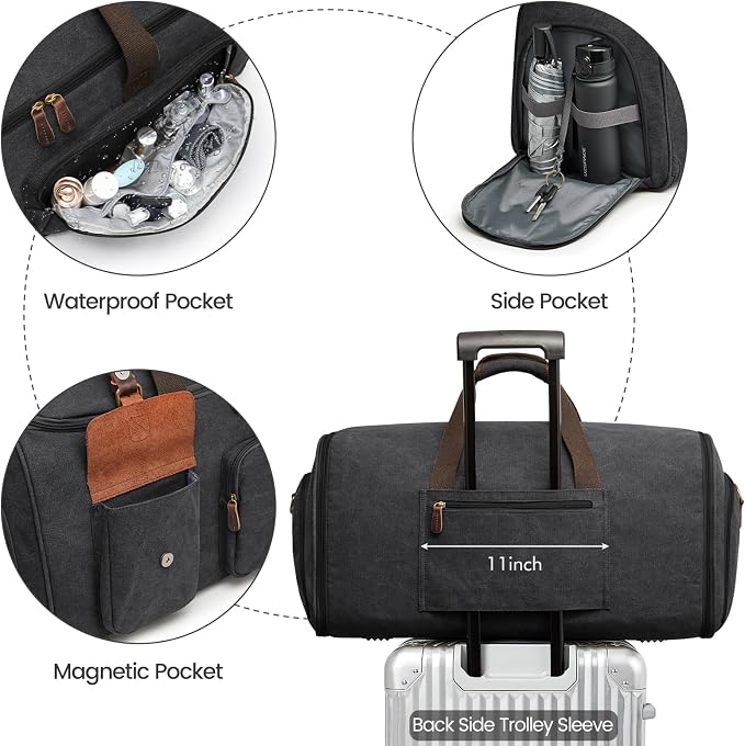 S-ZONE Garment Bags for Travel Convertible Garment Duffle Bags for Travel Suit - Image 4