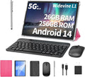 Android Tablet with Keyboard, 26GB RAM, 256GB ROM, 10.1 inch Android 14 Tablet by Unknown