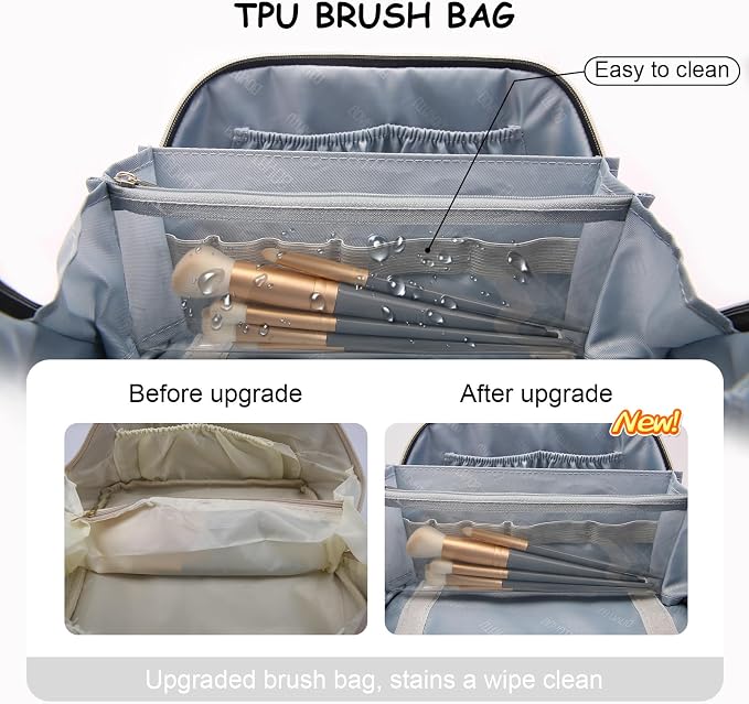 BOYATU Travel Makeup Bags for Women: Large Cosmetic Bag - Image 4