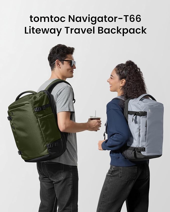 tomtoc Travel Backpack 28L, TSA Friendly Flight Approved Carry-on Luggage Hand - Image 2