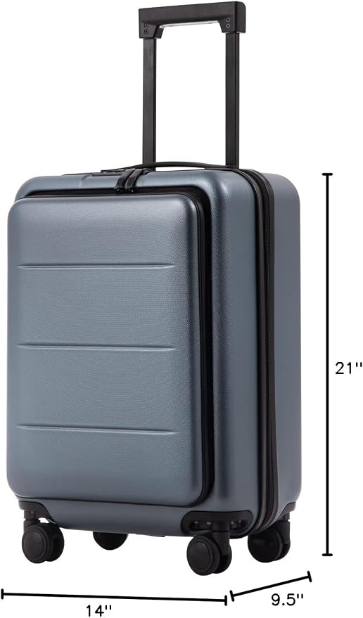 Coolife Luggage Suitcase Piece Carry On ABS+PC Spinner Trolley - Image 8