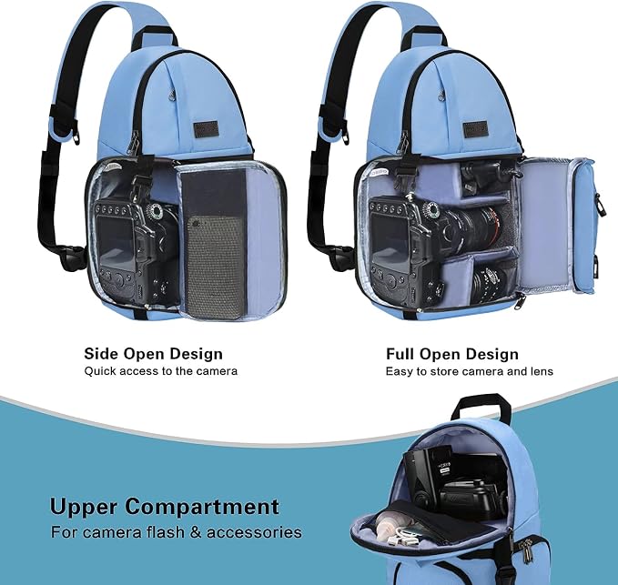 MOSISO Camera Sling Bag, DSLR/SLR/Mirrorless Camera Backpack Case Shockproof - Image 2