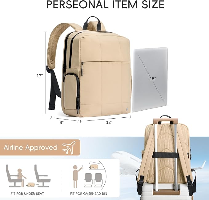 CLUCI Lightweight Travel Backpack Carry on Flight Approved, Puffy Gym Backpack - Image 3
