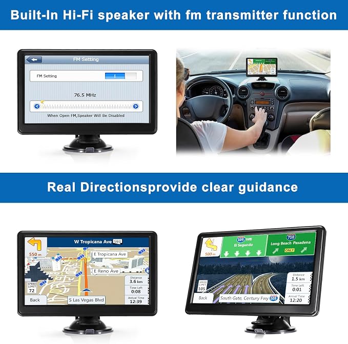 GPS Navigator for Car Truck RV, Latest 2025 Map, 7 inch Touch Screen Real Voice - Image 6