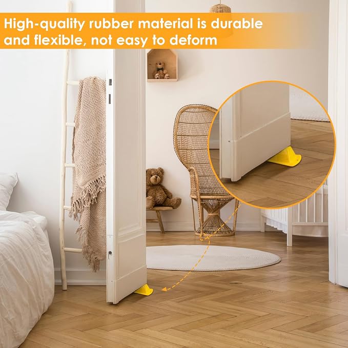 Frienda 6 Pcs Jumbo Door Stoppers Heavy Duty Door Stopper Tall up to 2inch Tall - Image 4