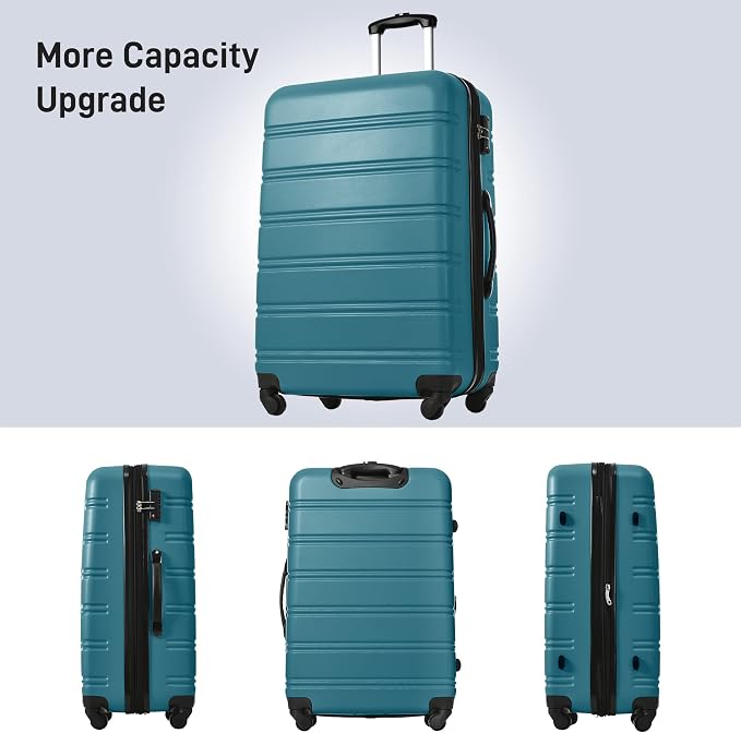 Merax Luggage sets of 13 Piece 16 20 20 28 IN Carry on Luggage Hard Case Green - Image 4